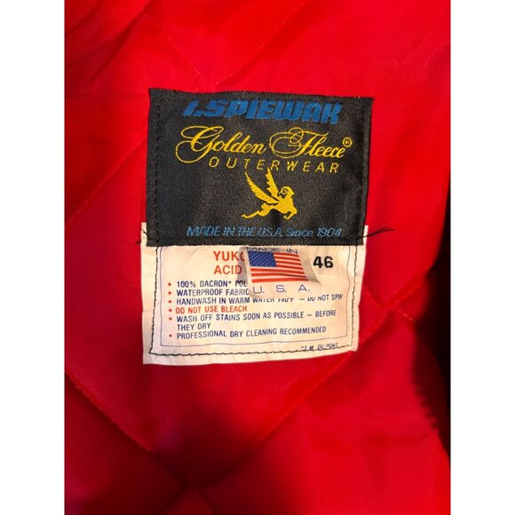Vintage 70s I. Spiewak Golden Fleece Parka Size 46 NWT Zip Hood Red Lining USA - Picture 14 of 14